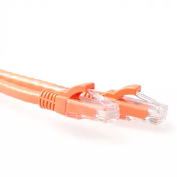 ACT πορτοκαλί καλώδιο patch 1 μέτρου U/UTP CAT6A snagless με βύσματα RJ45