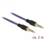 Καλώδιο ήχου 3,5 mm DeLOCK 85599 2 m μωβ