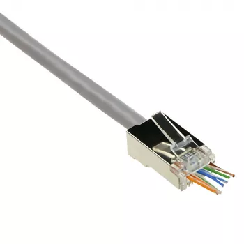 ACT RJ45 (8P/8C) CAT6 easyconnect θωρακισμένος modular βύσμα για στρογγυλό καλώδιο με συμπαγείς ή εύκαμπτους αγωγούς