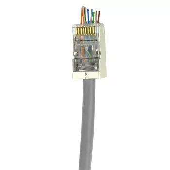 ACT RJ45 (8P/8C) CAT6 easyconnect θωρακισμένος modular βύσμα για στρογγυλό καλώδιο με συμπαγείς ή εύκαμπτους αγωγούς
