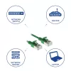 Καλώδιο patch ACT Πράσινο 5 m LSZH U/FTP CAT6A DataCenter Slimline snagless με βύσματα RJ45
