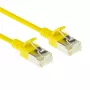 Καλώδιο patch ACT Κίτρινο 0,5 μέτρα LSZH U/FTP CAT6A Slimline κέντρου δεδομένων χωρίς προεξοχές με βύσματα RJ45