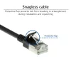Καλώδιο patch ACT Μαύρο 0,25 μέτρα LSZH U/FTP CAT6A Datacenter Slimline χωρίς προεξοχές με βύσματα RJ45