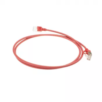 ACT κόκκινο 7 μέτρα LSZH U/FTP CAT6A Slimline Patch καλώδιο κέντρου δεδομένων με προστασία ασφάλισης και βύσματα RJ45