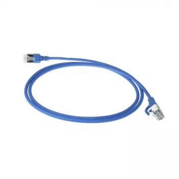 ACT μπλε 7m LSZH U/FTP CAT6A Slimline Patch καλώδιο κέντρου δεδομένων με προστασία ασφάλισης και βύσματα RJ45