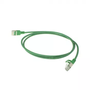 ACT πράσινο 7m LSZH U/FTP CAT6A Slimline Patch καλώδιο κέντρου δεδομένων με προστασία ασφάλισης και βύσματα RJ45