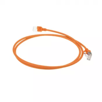 ACT πορτοκαλί 1 m LSZH U/FTP CAT6A Slimline Patch καλώδιο κέντρου δεδομένων με προστασία ασφάλισης και βύσματα RJ45