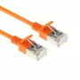 ACT πορτοκαλί 2 μέτρα LSZH U/FTP CAT6A Slimline Patch καλώδιο κέντρου δεδομένων χωρίς προεξοχές με βύσματα RJ45