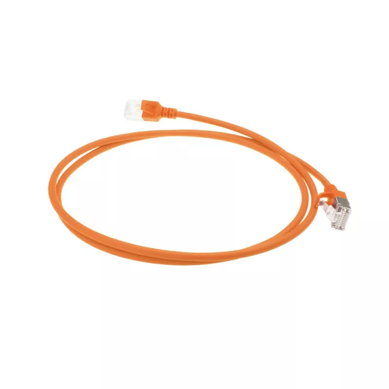 ACT Orange 10 m LSZH U/FTP CAT6A Datacenter Slimline καλώδιο patch, χωρίς γλωττίδες με βύσματα RJ45