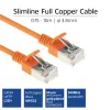 ACT Orange 10 m LSZH U/FTP CAT6A Datacenter Slimline καλώδιο patch, χωρίς γλωττίδες με βύσματα RJ45