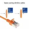 ACT Orange 10 m LSZH U/FTP CAT6A Datacenter Slimline καλώδιο patch, χωρίς γλωττίδες με βύσματα RJ45