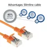 ACT Orange 10 m LSZH U/FTP CAT6A Datacenter Slimline καλώδιο patch, χωρίς γλωττίδες με βύσματα RJ45