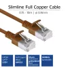 ACT καφέ 3 μέτρα LSZH U/FTP CAT6A Slimline patch καλώδιο κέντρου δεδομένων με βύσματα RJ45
