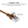 ACT καφέ 3 μέτρα LSZH U/FTP CAT6A Slimline patch καλώδιο κέντρου δεδομένων με βύσματα RJ45