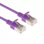 ACT μωβ 7 m LSZH U/FTP CAT6A Slimline patch καλώδιο κέντρου δεδομένων snagless με βύσματα RJ45