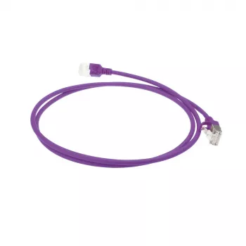 ACT μωβ 1,5 m LSZH U/FTP CAT6A Slimline patch καλώδιο κέντρου δεδομένων χωρίς γλωττίδα με βύσματα RJ45