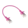 ACT Pink 0,5 m LSZH U/FTP CAT6A Data Center Slimline Patchkabel snagless με βύσματα RJ45