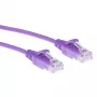 ACT Μωβ 7 μέτρα LSZH U/UTP CAT6 Datacenter Slimline Patchkabel με rastnasenfreien βύσματα RJ45