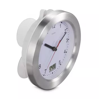Hama Mauritius ρολόι quartz στρογγυλό ασημί, λευκό