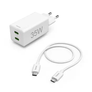 Hama 00125116 φορητή συσκευή φορτιστής powerbank, smartphone, tablet λευκό AC γρήγορη φόρτιση εσωτερικού χώρου