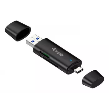 Equip 245462 αναγνώστης καρτών USB 3.2 Gen 1 (3.1 Gen 1) Type-A/Type-C μαύρο