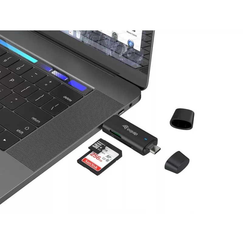 Equip 245462 αναγνώστης καρτών USB 3.2 Gen 1 (3.1 Gen 1) Type-A/Type-C μαύρο
