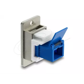 Μονάδα Keystone DELOCK 91106 επίπεδη σχεδίαση, μπλε/ασημί/λευκό