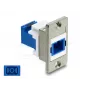 Μονάδα Keystone DELOCK 91106 επίπεδη σχεδίαση, μπλε/ασημί/λευκό