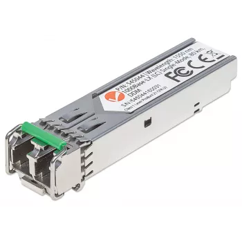 Μονάδα πομποδέκτη Intellinet Οπτική, Gigabit Fiber SFP, 1000Base-Lx (LC) Θύρα Single-Mode, 80 km, Μήκος κύματος 1550 nm, συμβατό με MSA, Συμβατό με Cisco GLC-ZX-SMD, Ethernet, Οπτική ίνα, Τριετής εγγύηση