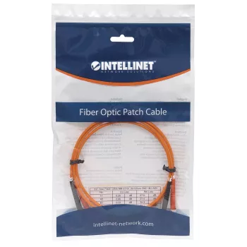 Καλώδιο οπτικής ίνας Intellinet Patch, OM2, ST/ST, 5m, Πορτοκαλί, Duplex, Multimode, 50/125 µm, LSZH, Οπτική ίνα, Εφ' όρου ζωής εγγύηση