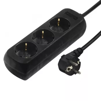 Hama 00108843 Προστασία υπέρτασης Μαύρο 3 υποδοχές AC 230 V 5 m