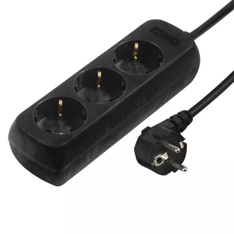 Hama 00108843 Προστασία υπέρτασης Μαύρο 3 υποδοχές AC 230 V 5 m