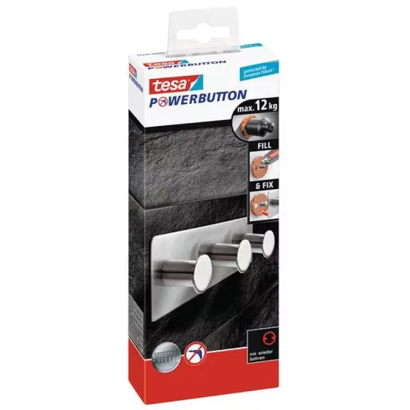 Γάντζος πετσέτας TESA Powerbutton Indoor 59334