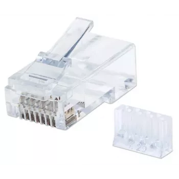 Intellinet Βύσμα RJ45 Modular, Cat6, UTP, 3-ακίδων, για συμπαγές σύρμα, 15 µ επιχρυσωμένες επαφές, συσκευασία 90 τεμ.