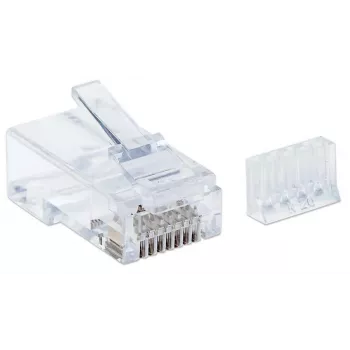 Intellinet Βύσμα RJ45 Modular, Cat6, UTP, 3-ακίδων, για συμπαγές σύρμα, 15 µ επιχρυσωμένες επαφές, συσκευασία 90 τεμ.