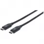 Manhattan 354899 καλώδιο USB-C σε USB-C, αρσενικό–αρσενικό, USB 3.1 Gen 2, χυτό, 50 cm, μαύρο
