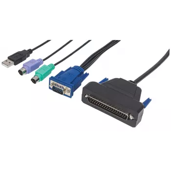 Intellinet καλώδιο VGA 1 θύρας για κονσόλα KVM, υποδοχές PS2, USB και VGA