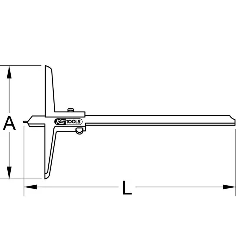 Παχύμετρο KS Tools 300.0552 βάρος 150 g