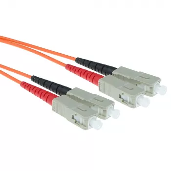 Καλώδιο patch οπτικής ίνας ACT 5 μέτρα LSZH Multimode 62.5/125 OM1 Duplex με βύσματα SC