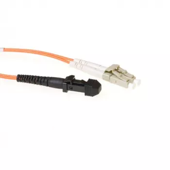 Καλώδιο patch οπτικής ίνας ACT 3 μέτρα LSZH Multimode 62,5/125 OM1 Duplex με βύσματα MTRJ και LC