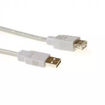 USB 2.0 βύσμα A αρσενικό - υποδοχή USB A θηλυκή εκρού 1,80 m ACT SB2200