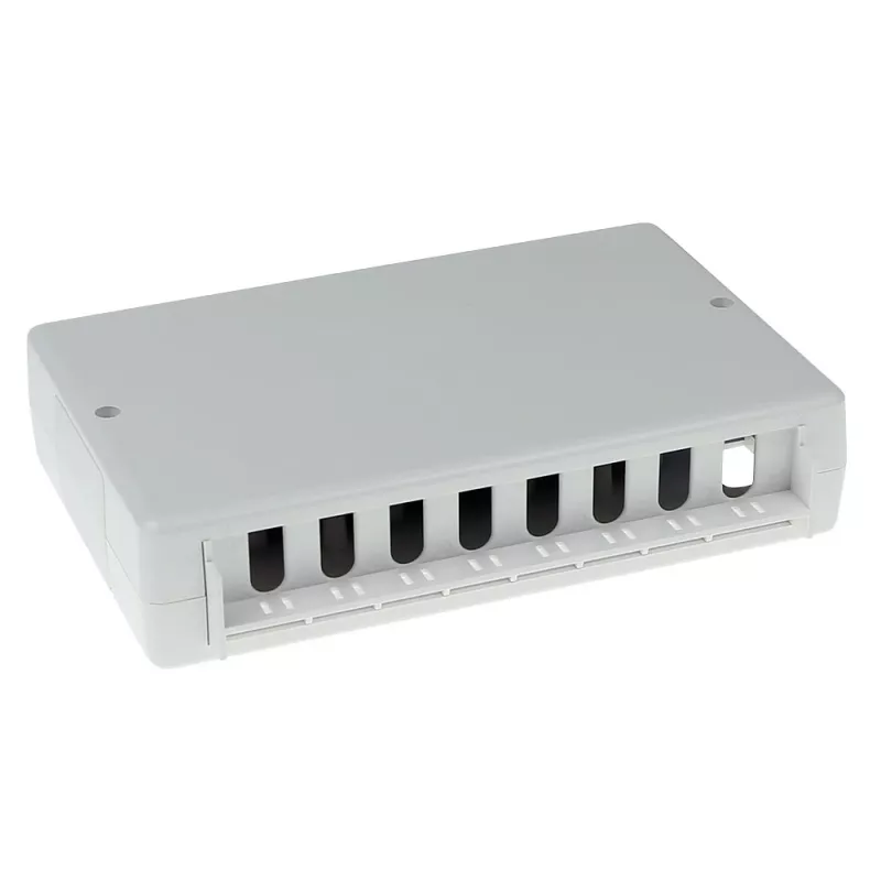 Aufputzbox ACT FA5000 unshielded 8-Port Cat5e — 171,4×38×118,8 mm