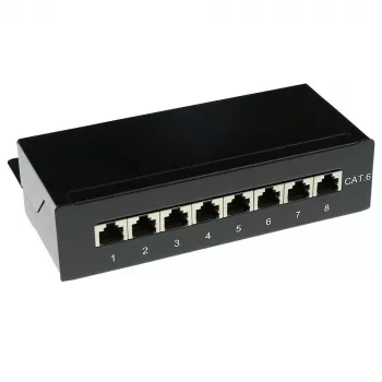 Aufputz-shielded Patch-Box ACT 8-Port CAT6, 173×44 mm