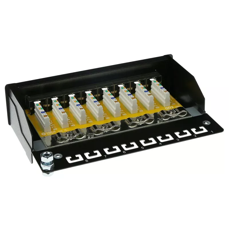 Aufputz-shielded Patch-Box ACT 8-Port CAT6, 173×44 mm