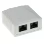 Aufputzgehäuse, 2-Port, CAT6, unshielded, ACT FA6002, 29×61×29,5 mm