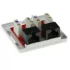 Aufputzgehäuse, 2-Port, CAT6, unshielded, ACT FA6002, 29×61×29,5 mm