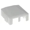 Aufputzgehäuse, 2-Port, CAT6, unshielded, ACT FA6002, 29×61×29,5 mm