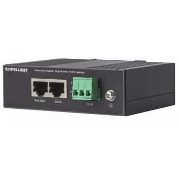 Intellinet Industrial Gigabit High-Power PoE+ injector, 1 x 30 W θύρα, IEEE 802.3at/af Power over Ethernet (PoE+/PoE), μεταλλικό κουτί