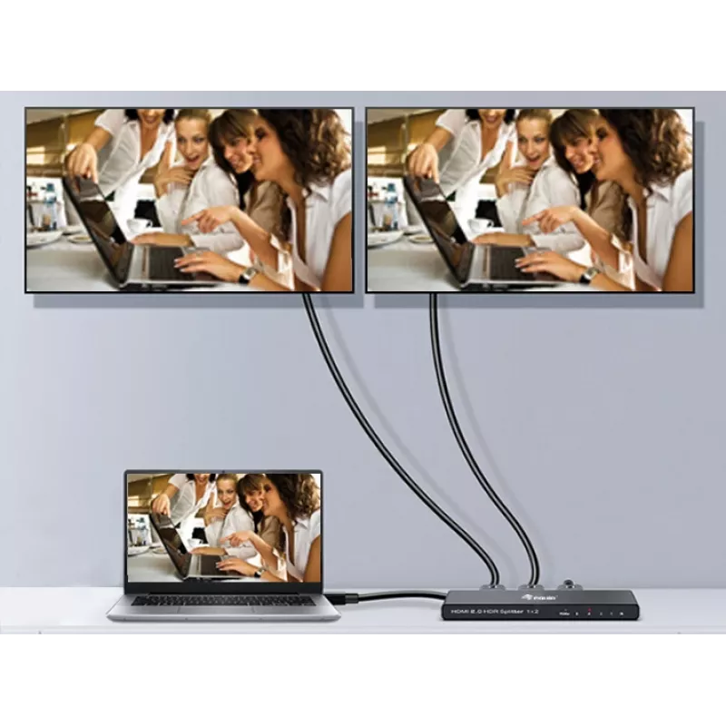 Equip Ultra λεπτός Διαχωριστής HDMI 2.0 2 θυρών