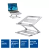 Βάση laptop ACT AC8135 Αλουμίνιο γκρι αδιαβάθμητα ρυθμιζόμενο ύψος